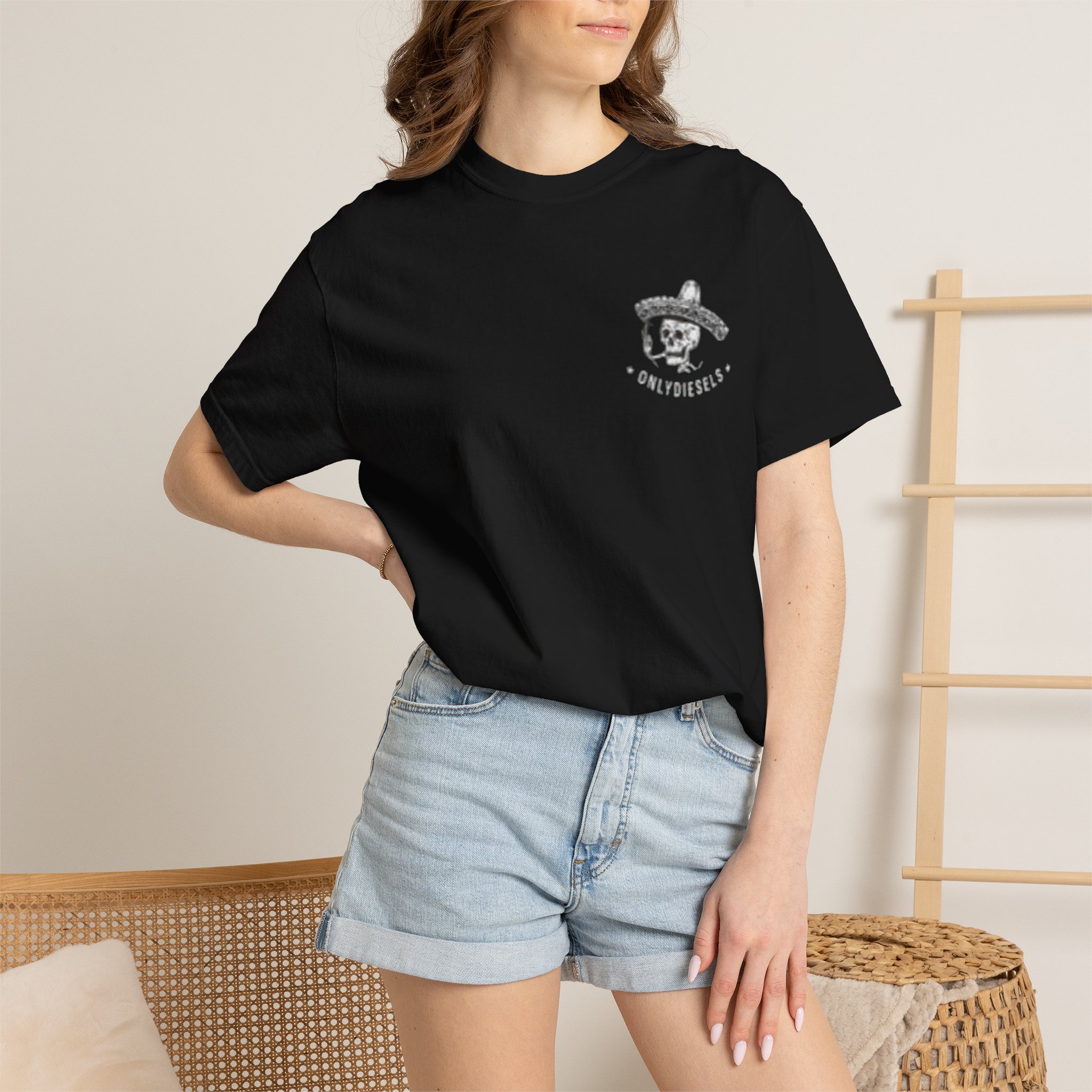 T-Shirt — 'Tacos in Hell' Skull Sombrero Graphic Tee - Image 4