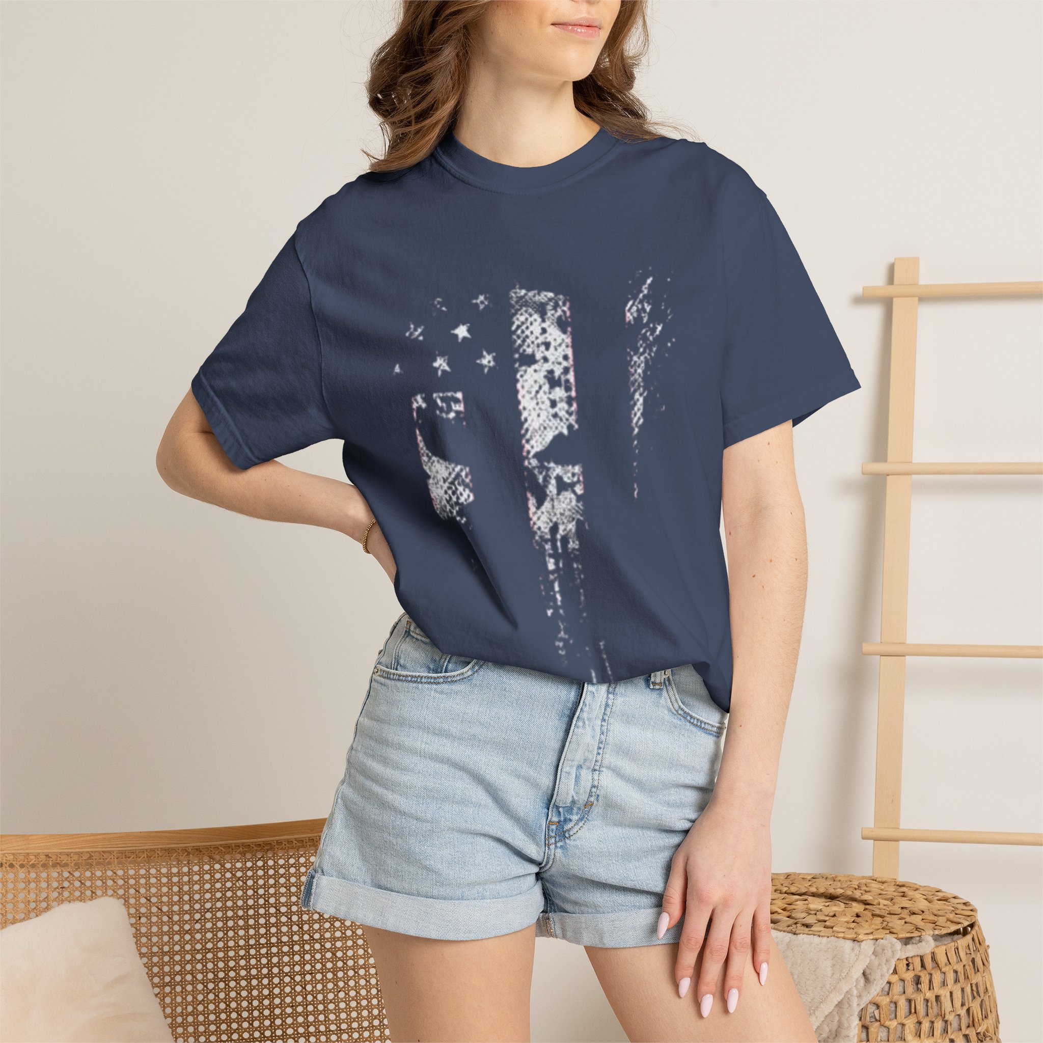 Distressed American Flag T-Shirt — Vintage Patriotic Graphic Tee - Image 4