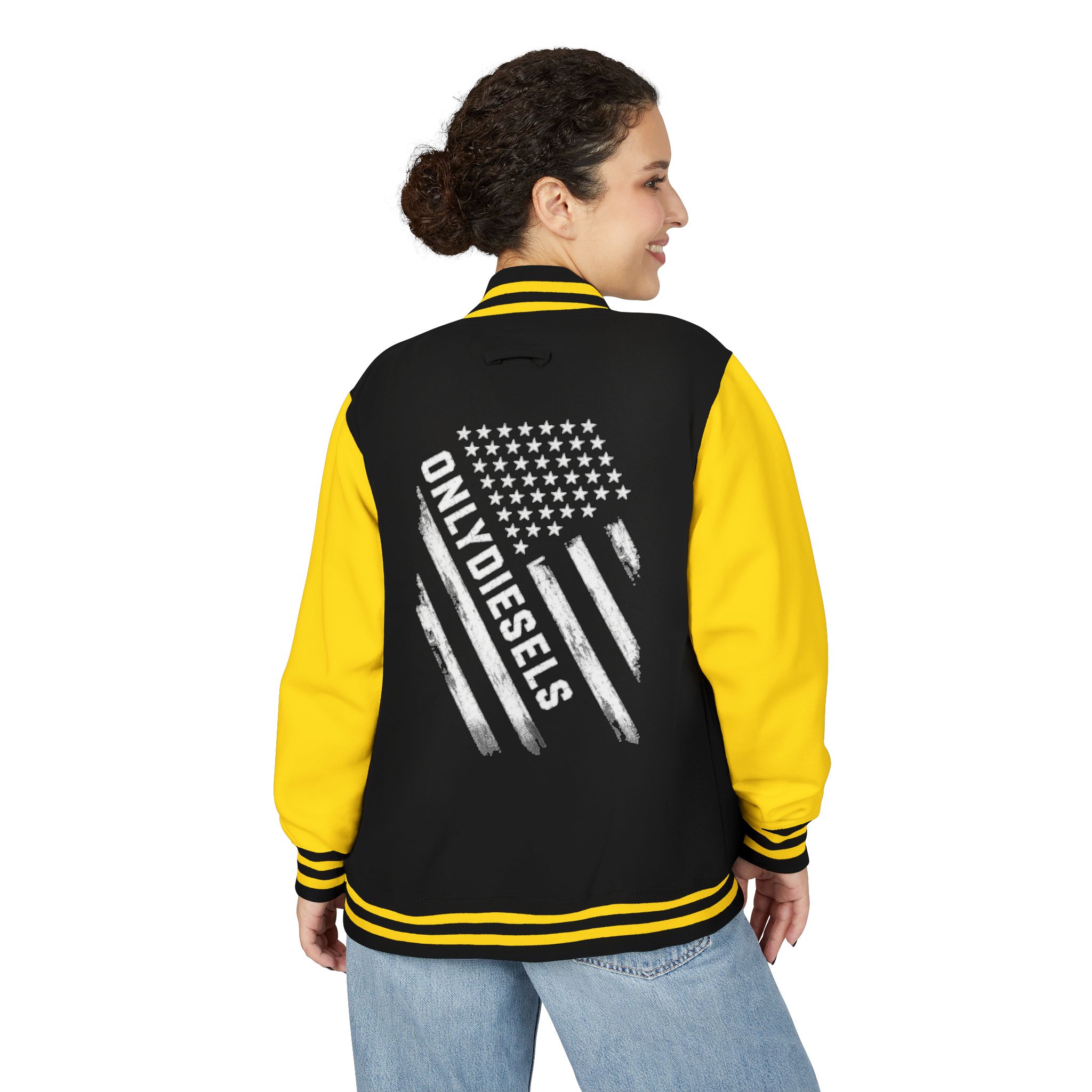Letterman Jacket — "Only Diesels" American Flag Design - Image 20