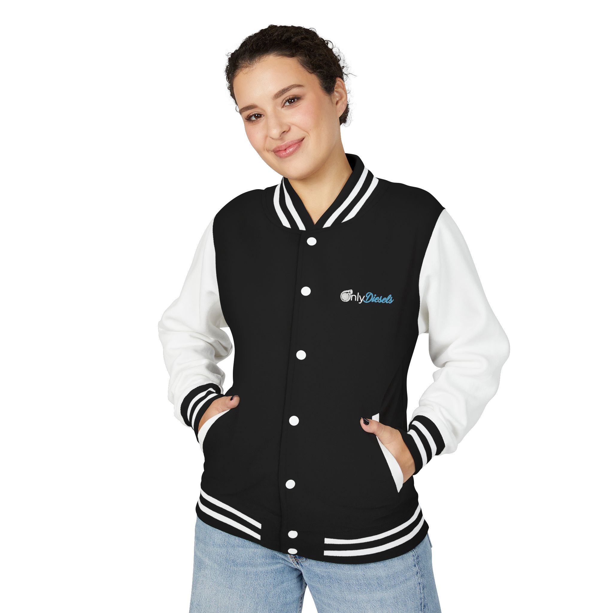 Letterman Jacket — "Only Diesels" American Flag Design - Image 4