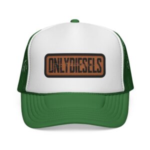 Only Diesels Trucker Cap – Vintage Leather Patch Trucking Hat for Diesel Enthusiasts