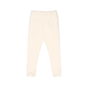 Scripted Wave Sweatpants — Cream Fleece Joggers with Beach Script