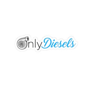Only Diesels Kiss-Cut Sticker — Turbo Logo Decal for Trucks, Laptops & Automotive Enthusiasts