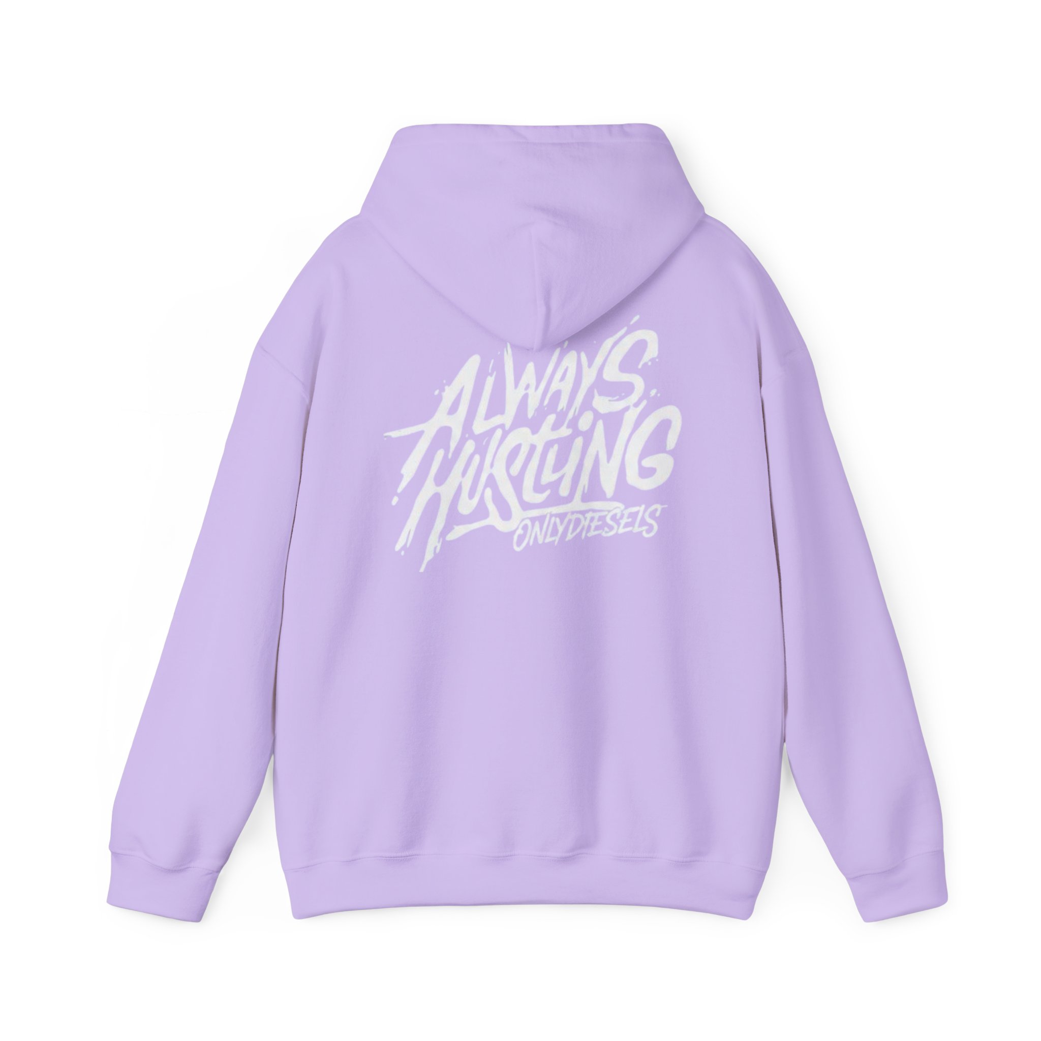 Hoodie — "Always Hustling" Lavender Graphic Hoodie - Image 2