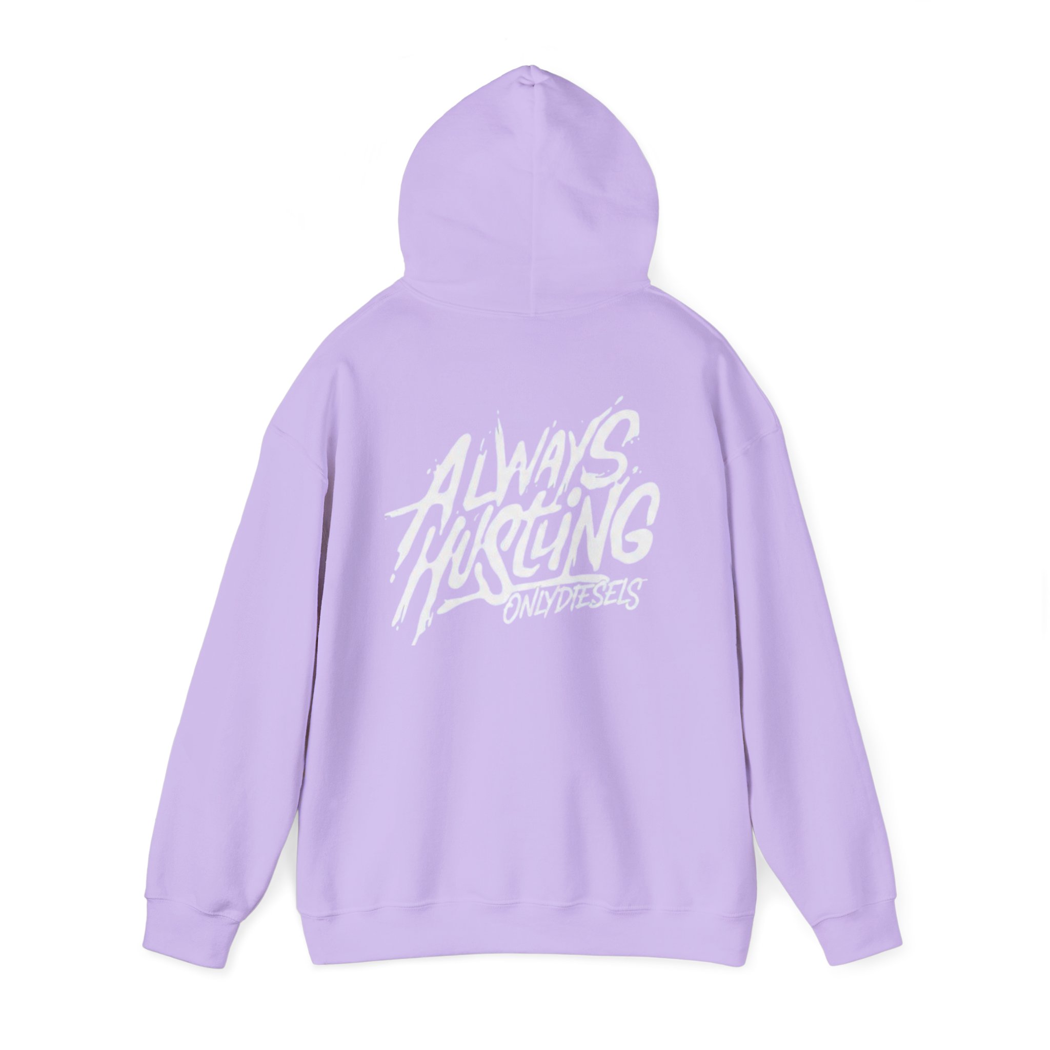 Hoodie — "Always Hustling" Lavender Graphic Hoodie - Image 3