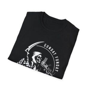 Gunday Funday Grim Reaper T-Shirt — “Only Diesels” Motorcycle Skull Tee